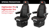 Spring Promotion on Highlander Pro Seats – Available Now at Carlat.com 🌷🚜