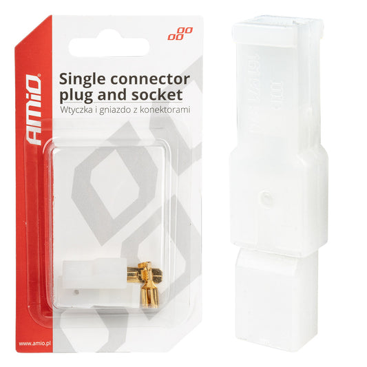 1-pin plug, socket, and connector set + amio-03511 connectors - Carlat
