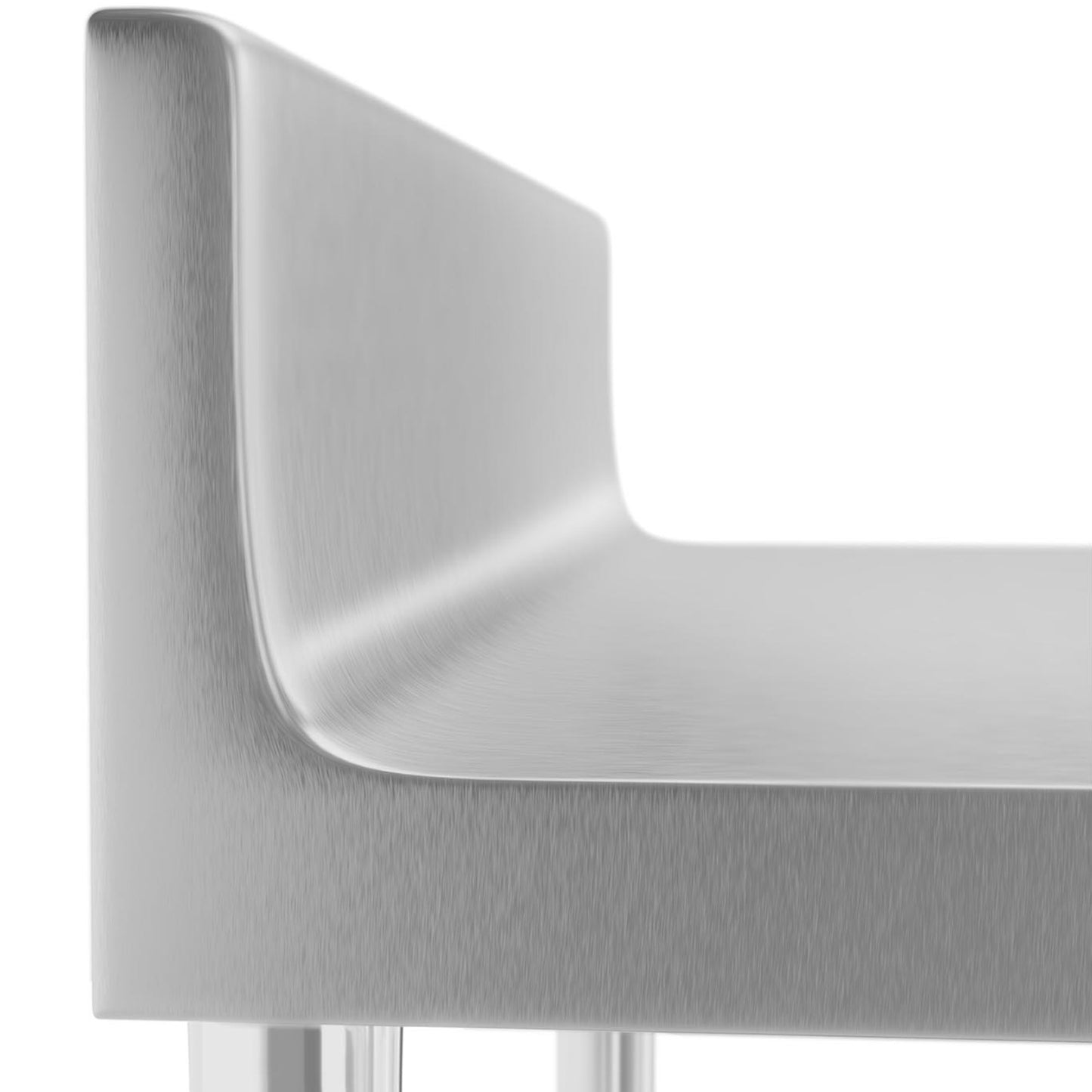 Royal Catering Worktop table stainless steel wall with 90x60cm shelf – image 6