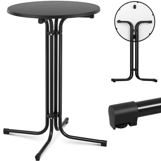 Royal Catering Table, round, high, foldable bar table, dia. 70 cm high 110 cm black