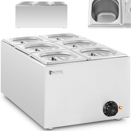 Royal Catering Bain-marie electric heater 6 x GN 1/6 640 W