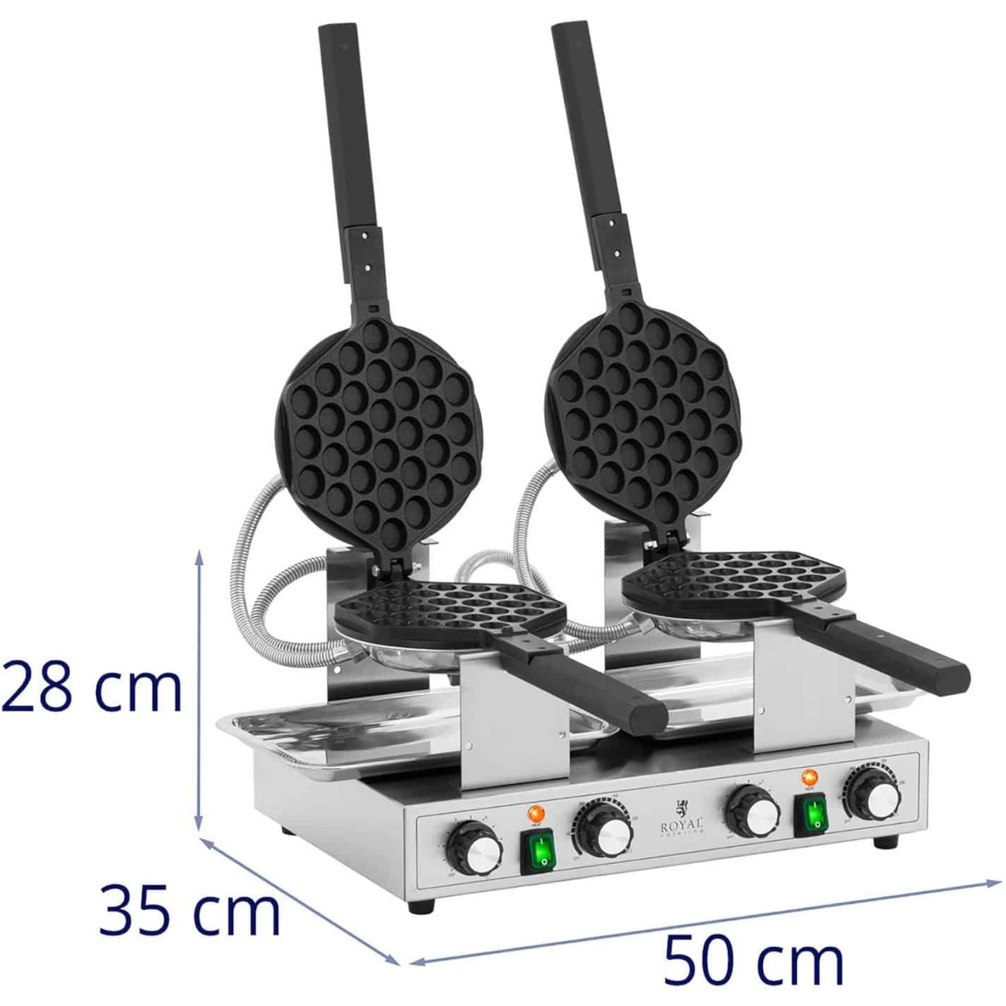 Royal Catering Toasters & Grills – Double bubble waffle maker TEFLON 2 – image 8