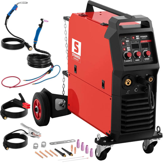 Stamos Germany Multifunctional MIG/MAG TIG MMA FCAW welding machine 300 A 400 V