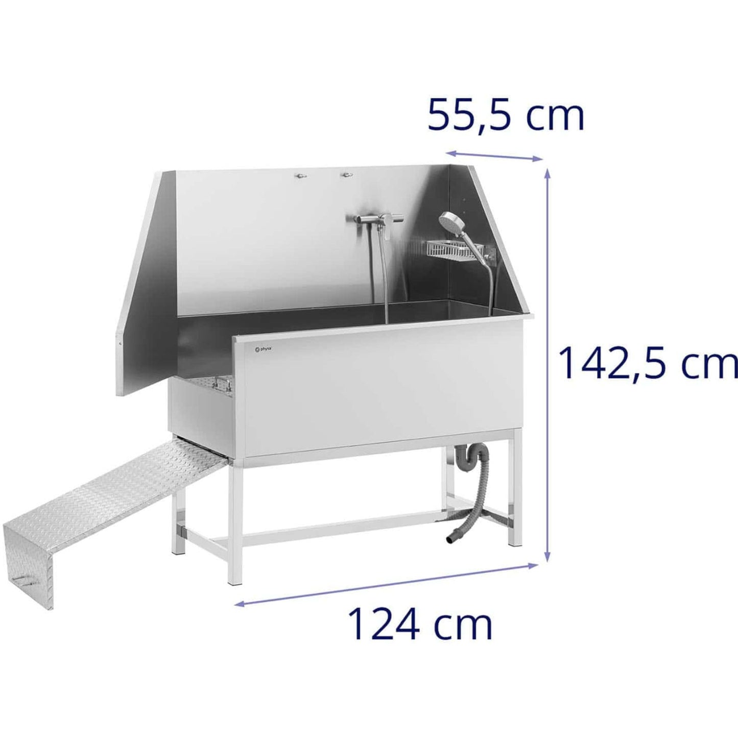 Physa Grooming bathtub for washing dogs and animals with a ramp 122 x 56 x 142 cm – image 7