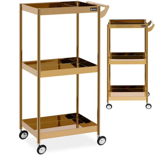 Physa Hairdressing beauty assistant 3 shelves - gold