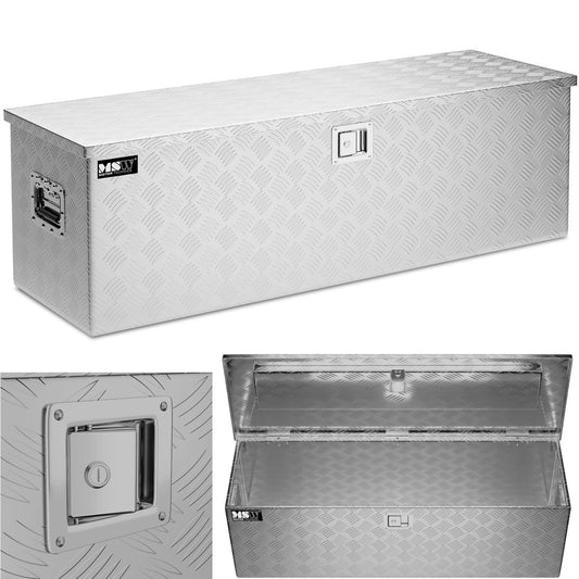 MSW Lockable aluminum transport tool box 150 l 124 x 38.5 x 38.5 cm