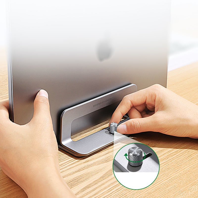 UGREEN Vertical stand for MacBook laptop tablet aluminum silver – image 8