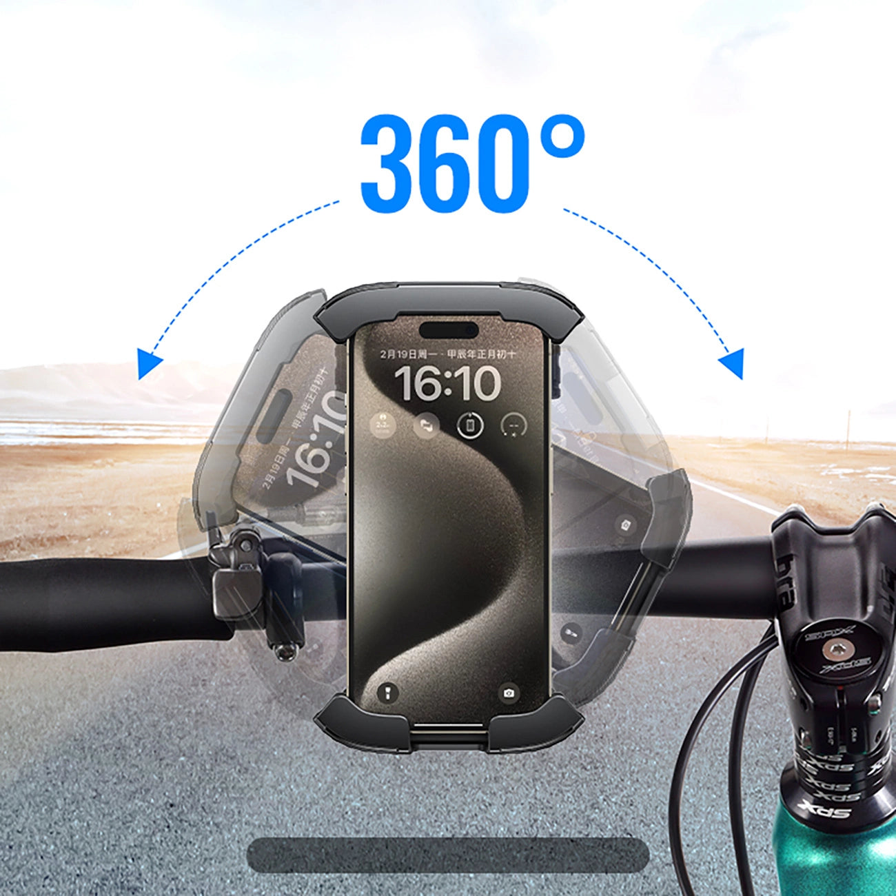 UGREEN Phone holder for bike motorcycle wheel universal black – image 10