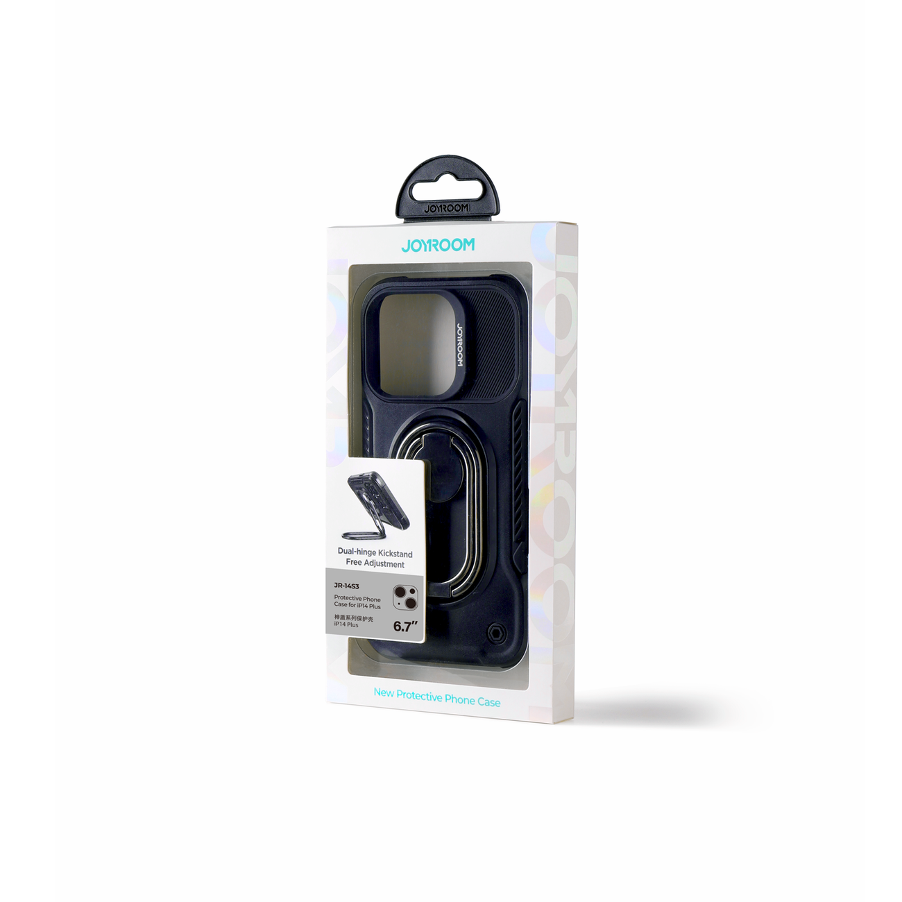 JOYROOM Case for iPhone 14 Plus armored cover with handle ring holder black – image 10