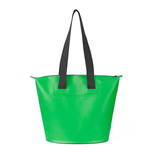 HURTEL Waterproof PVC beach bag with shoulder strap 11L - green
