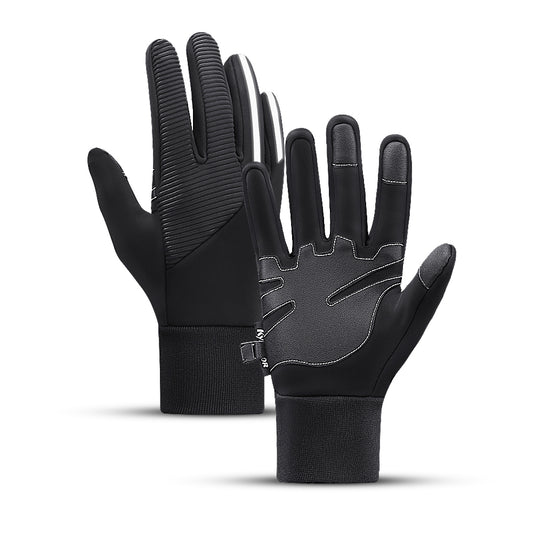 HURTEL Insulated, anti-slip sports gloves for the phone, size: XL black
