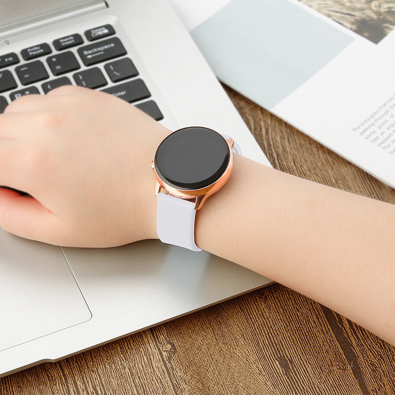 HURTEL Universal silicone strap for the Silicone Strap TYS smartwatch, width 20mm, dark blue – image 5