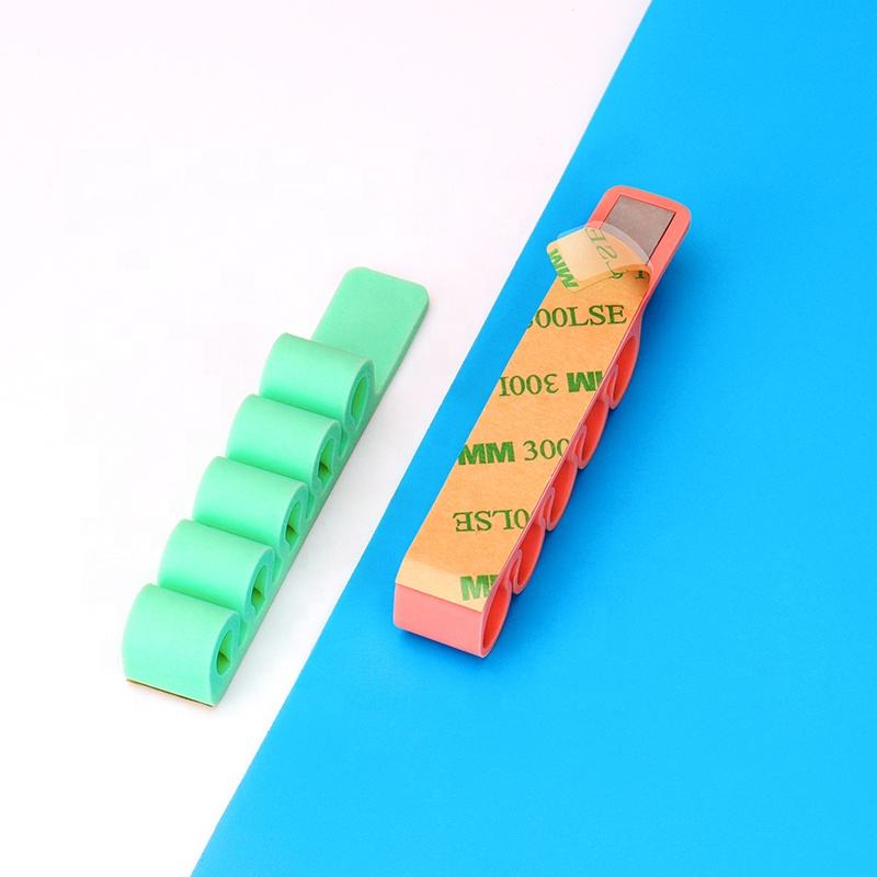 HURTEL Silicone office organizer for pen cables, orange – image 8