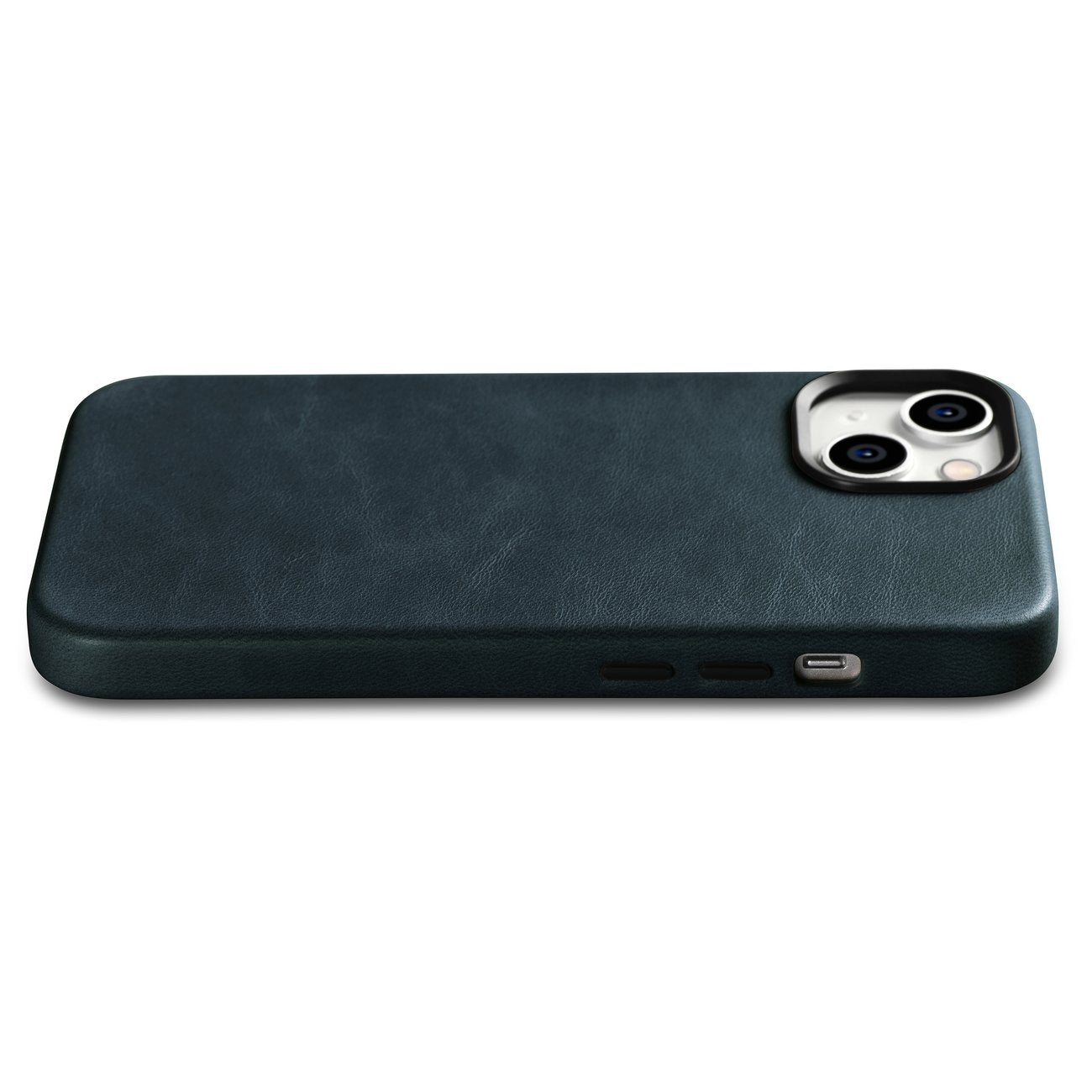ICARER iPhone 14 Plus Magnetic Leather Case with MagSafe Oil Wax Premium Leather Case Navy Blue – image 11