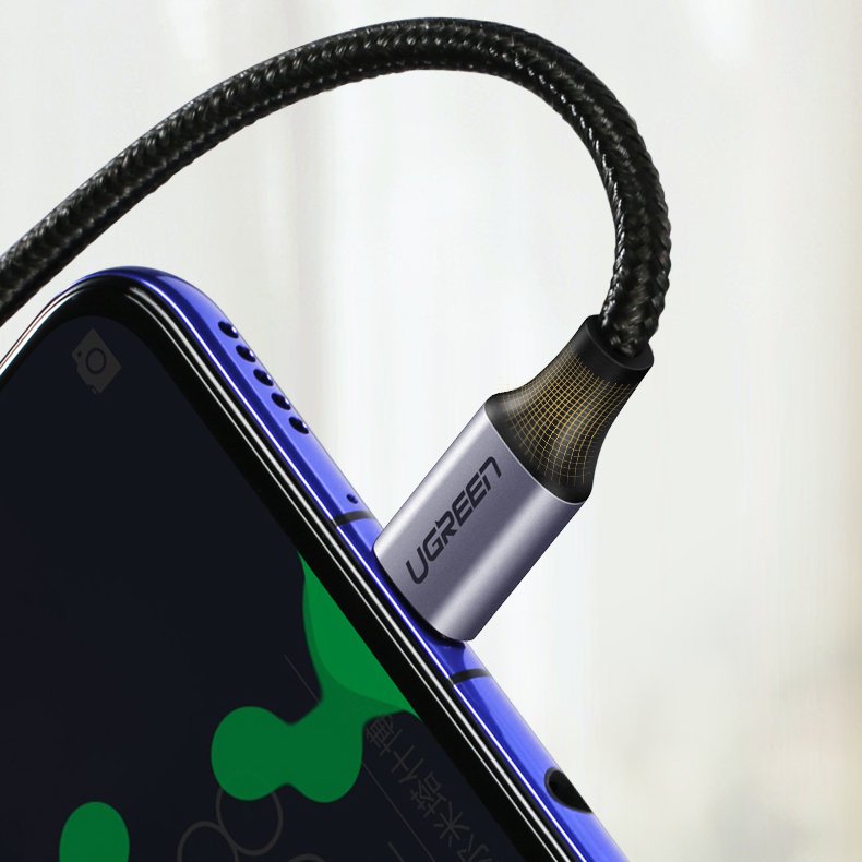 UGREEN Angled USB-C Power Delivery cable 60W 20V 3A 1m black and gray – image 11