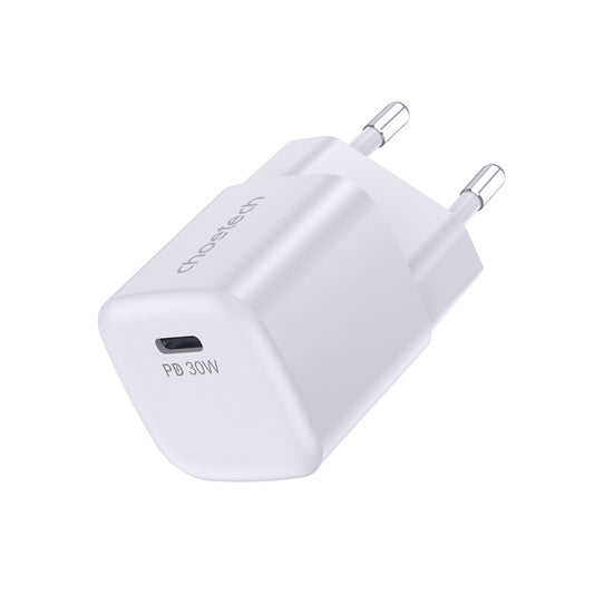 CHOETECH GaN USB-C PD 30W wall charger, white
