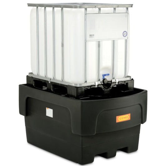 GSG24 Spill tub, base for 1 IBC 1100L tank, plastic PE CEMO 10950