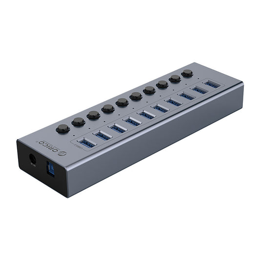 ORICO BT2U3-10AB hub with 10x USB-A switches - gray