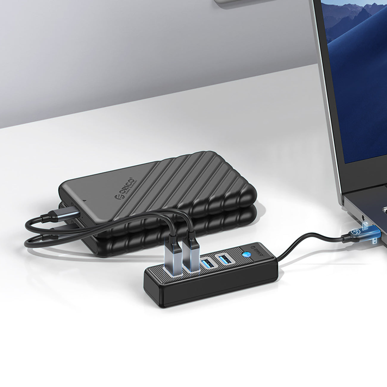 ORICO PW4U-C3 USB-C hub splitter - 4x USB-A - black – image 4