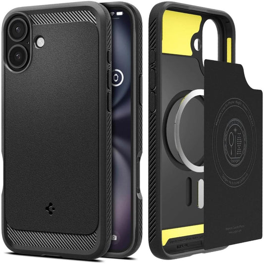 SPIGEN Rugged Armor MagSafe iPhone 16 back case - black