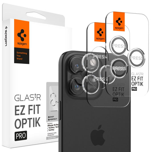 SPIGEN Camera cover for iPhone 15 Pro / 15 Pro Max / 16 Pro / 16 Pro Max Glas.tR EZ Fit Optik Pro - 2 pcs.