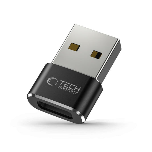 Tech-Protect USB-A (male) - USB-C (female) adapter - black