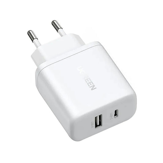 UGREEN X227 GaN USB-A USB-C 20W wall charger - white