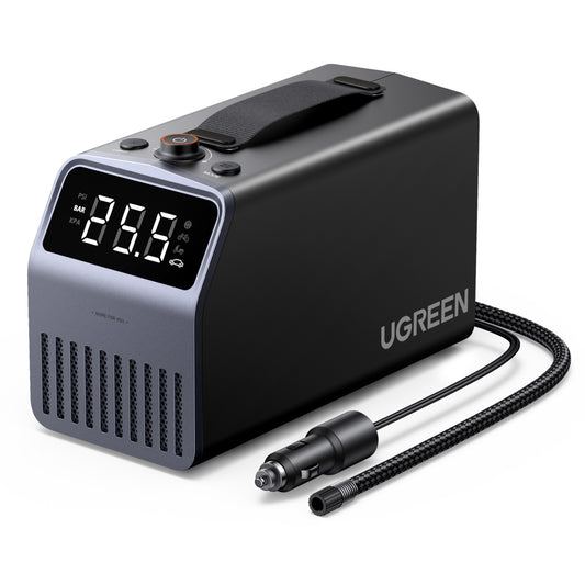 UGREEN Electric car tire pump with display 150 PSI 3x4500mAh 12V - gray