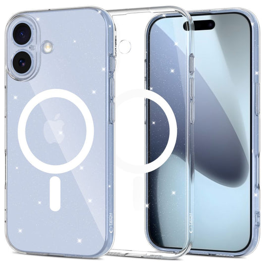 Tech-Protect Protective case for iPhone 17 FlexAir MagSafe - transparent and glitter