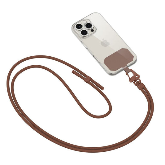 Tech-Protect Lanyard for a phone case with an adjustable strap - brown