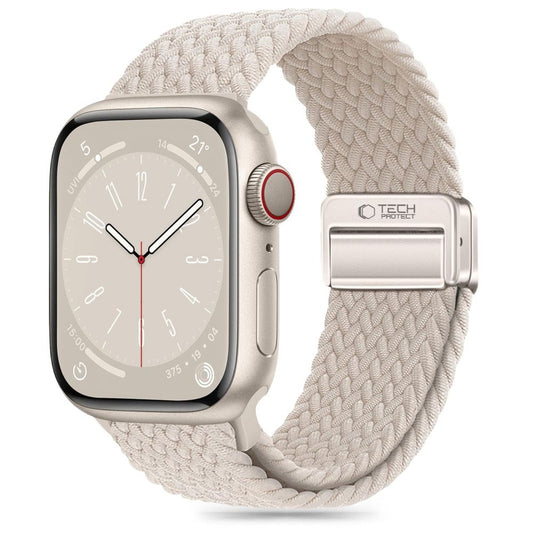 Tech-Protect Nylonmag nylon strap for Apple Watch 4/5/6/7/8/9/SE 38/40/41 mm - beige
