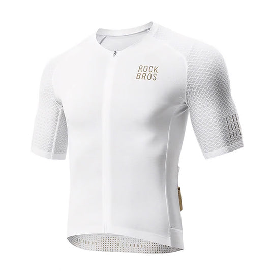 ROCKBROS Diamond short-sleeved cycling jersey, size XXL - white