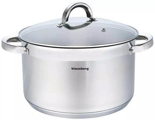 11.5-liter pot with lid, 30 cm in diameter, Klausberg steel - Carlat