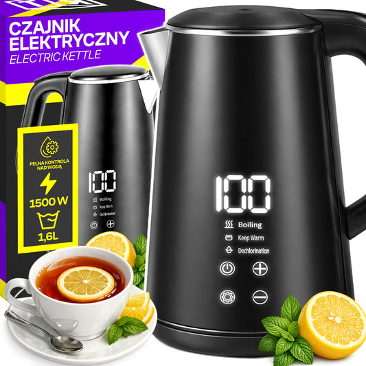 1500 W, 1.6 L Cordless Electric Kettle with Touch-Control Temperature Adjustment - OR1298 - Carlat