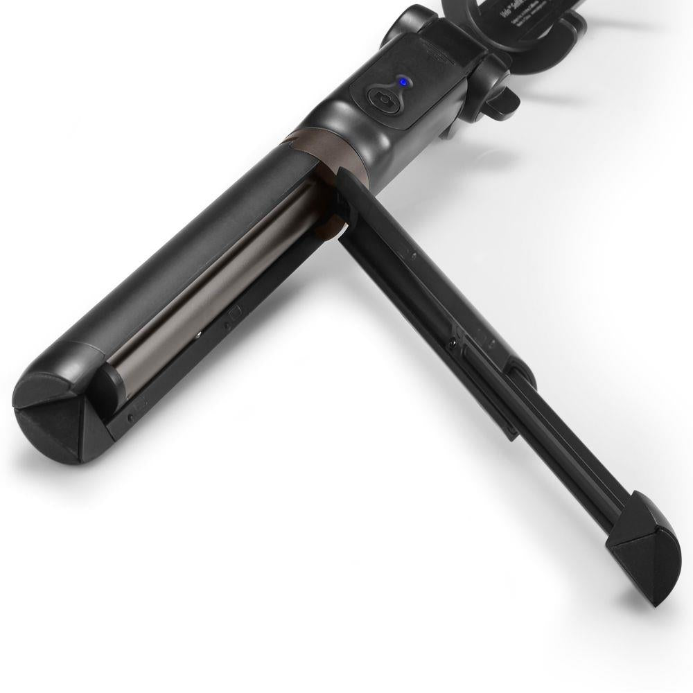 2in1 Telescopic Selfie Stick with remote control and tripod, black phone stand - Carlat