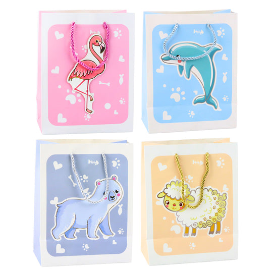 3D Pastel Animals Gift Bag, 23 x 18 x 10 cm - Carlat