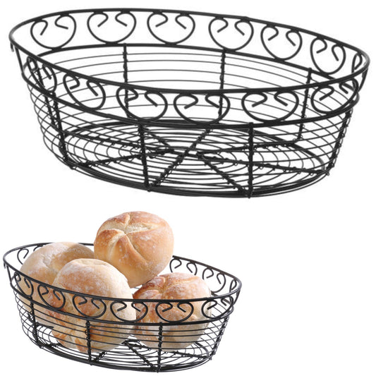 Hendi Wire basket for serving bread, oval, decorative - Hendi 425879