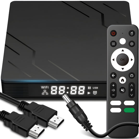 4K Smart TV Box with Wi-Fi, Bluetooth, Android 13, 2/16 storage, HDR, and all apps - ER1008 - Carlat