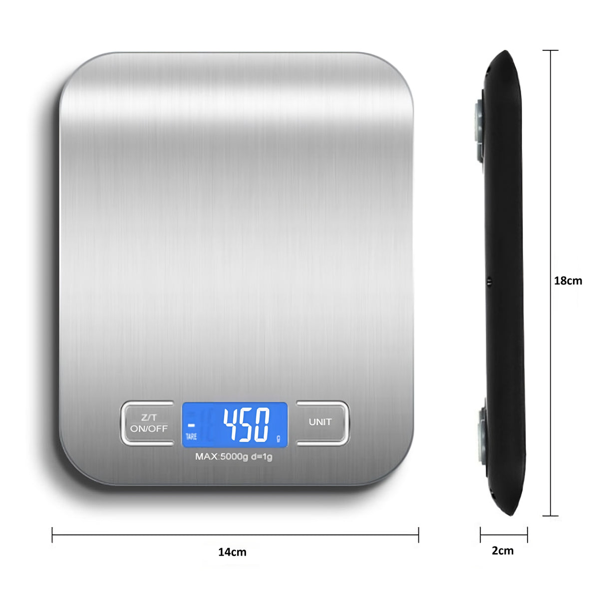 5 kg/1 g LCD Precision Digital Kitchen Scale - E650 - Carlat