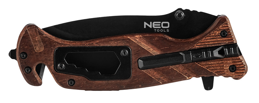 NEO TOOLS Survival (gloves, fire starters – 22 cm 6-in-1 Folding Survival Knife – image 2