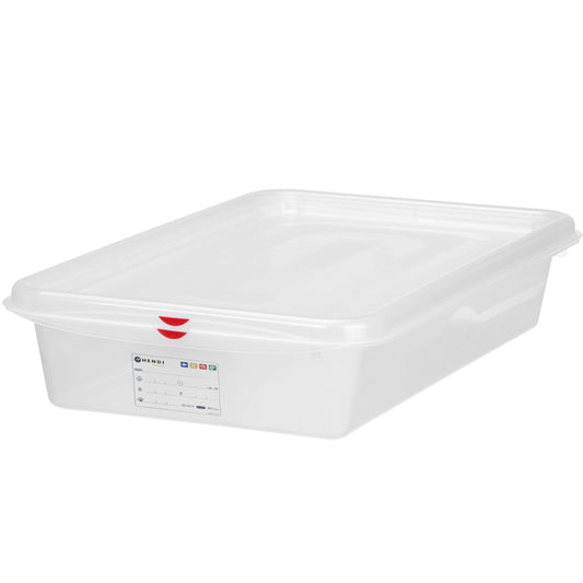 Hendi GN food container 2/3 with label and lid 19 l 354x325x200 mm