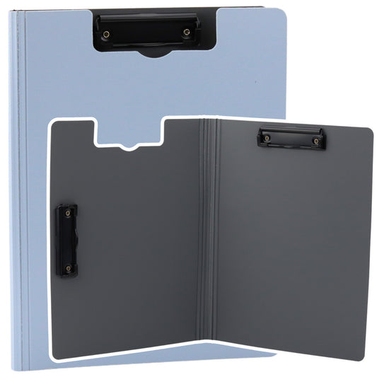 A4 Plastic Light Blue Board with Cover and Two Clips - Carlat