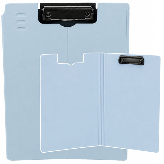 A4 Plastic Office Pad with Cover and Metal Clip, Blue - Carlat