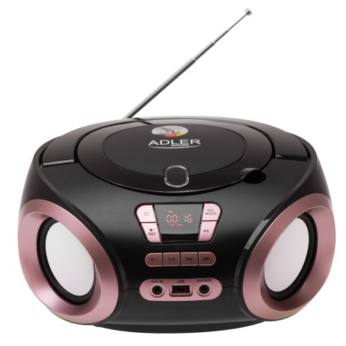 AD 1181 Black Copper Radio Boombox CD-MP3 | USB | FM Radio | AUX | Headphone Jack - Carlat