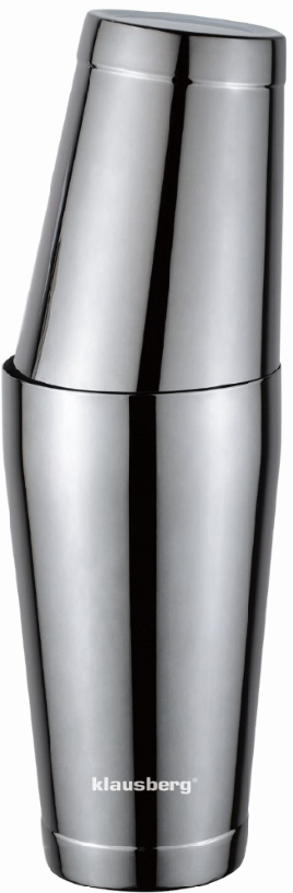 Accessories (bartending – Boston shaker, graphite-colored, made of Klausberg stainless steel - Carlat