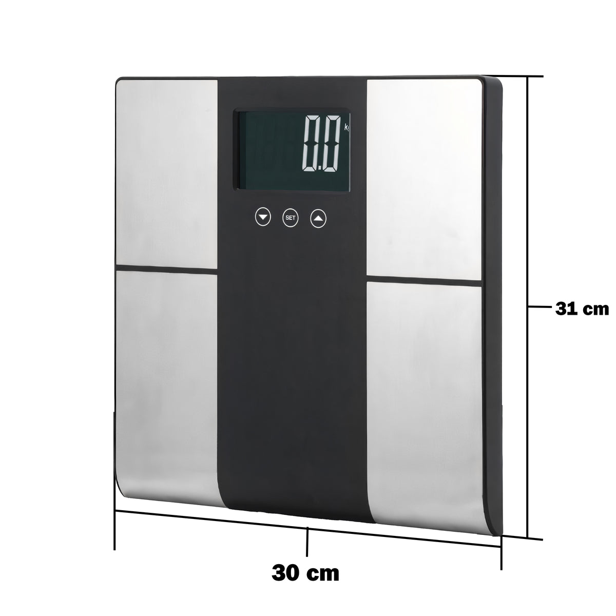 Analytical Bathroom Scale with 5-in-1 Measurement of Body Fat, Body Water, and Muscle Mass, Sensor and Display - ER1263 - Carlat