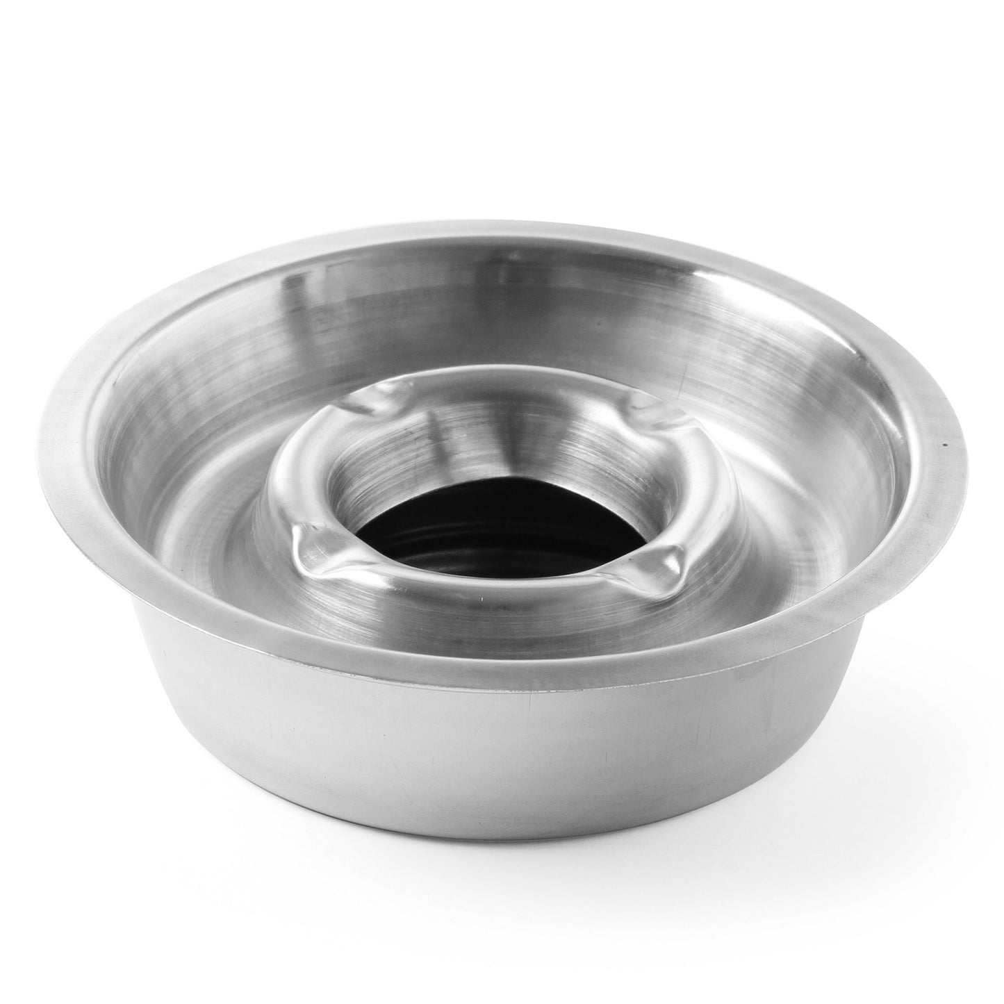 Ashtrays – Ashtray with ash gutter, stainless steel, deep diameter. - Carlat