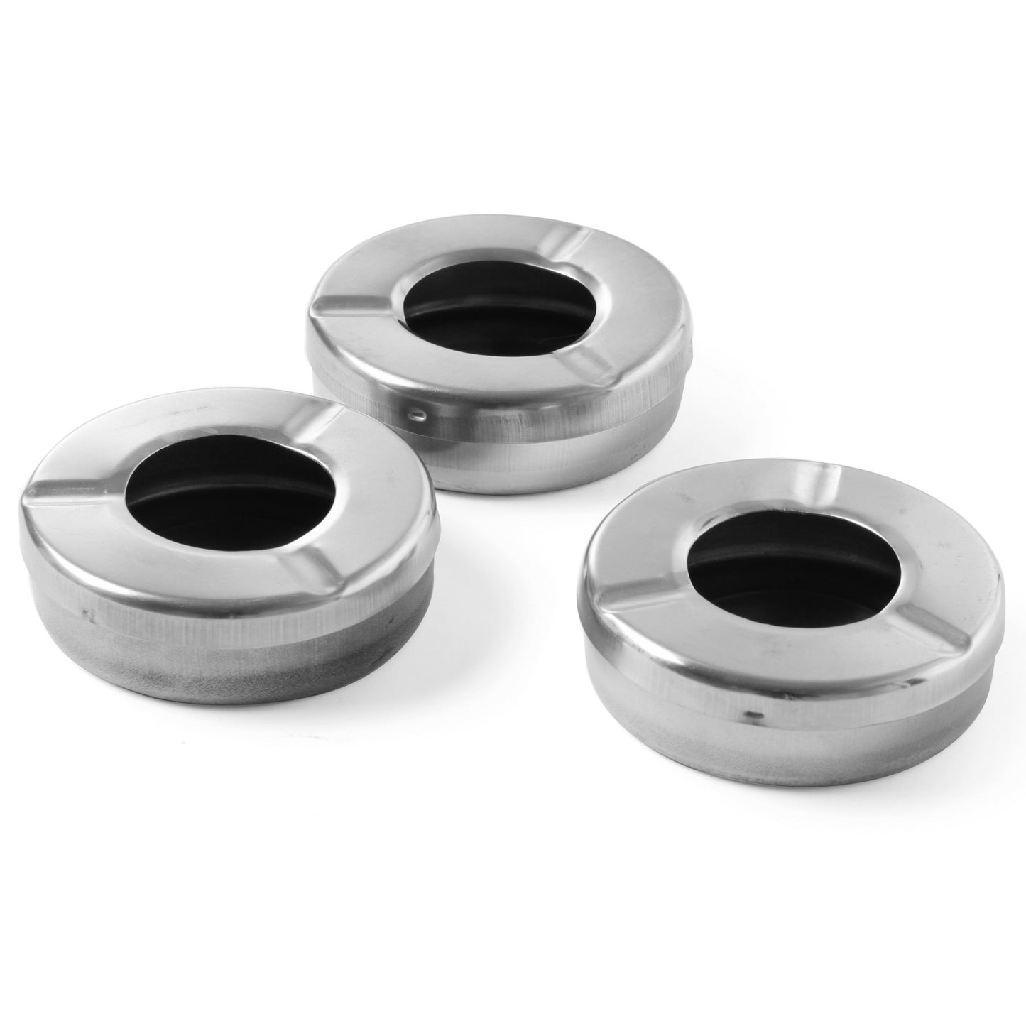 Ashtrays – Ashtray with lid, stainless steel, diameter. 90mm set - Carlat