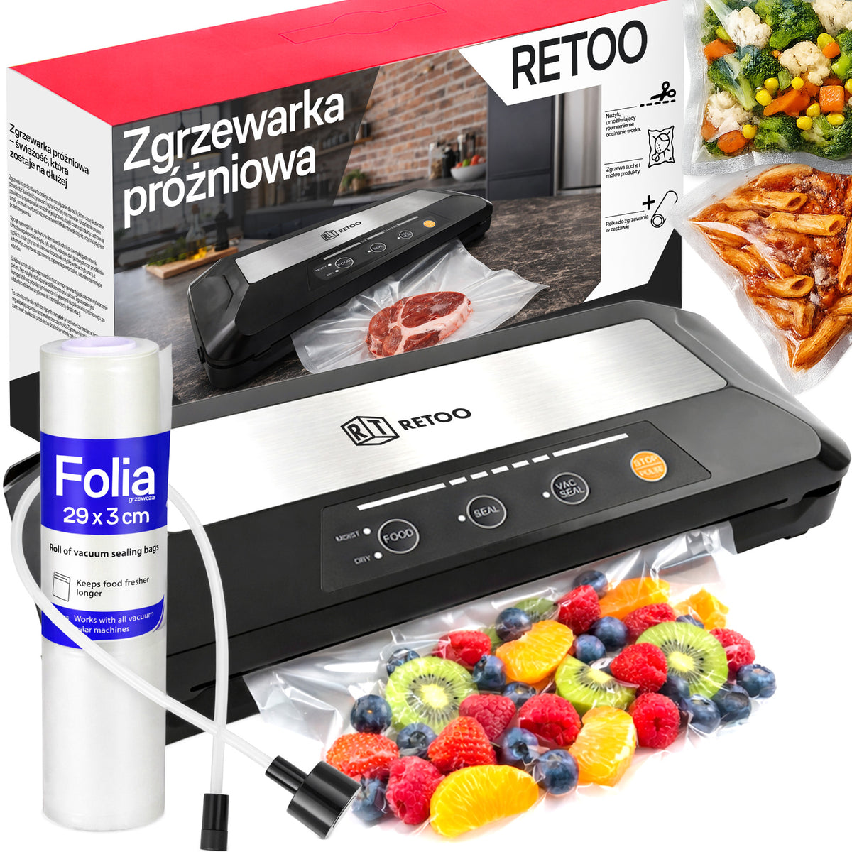 RTO Automatic Vacuum Sealer and Food Packer 110W + Large Accessory Set - OR1108 – image 4