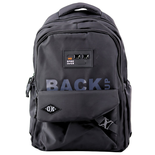 Back Up 6-Pocket City School Backpack, Black, 23L, 46 cm - Carlat